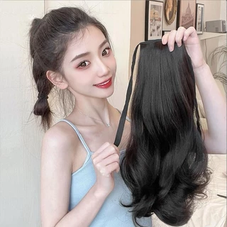 แฮร์พีช หางม้า แบบผูก ดัดลอนคลายๆ ใช้งานง่าย ผมนิ่ม ไม่เงา ดูเป็นธรรมชาติ RenKin&Pursue