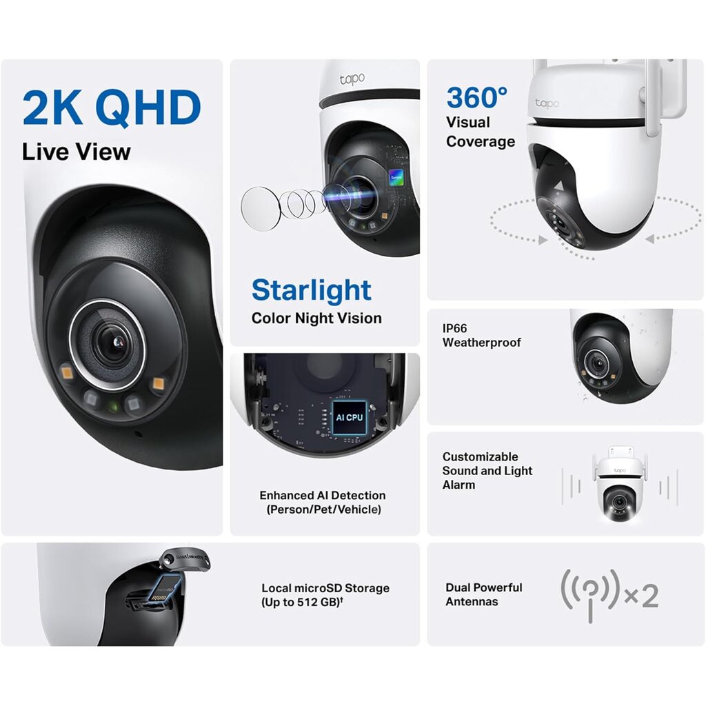 🛵มีส่งด่วน💨  TP-LINK TAPO C520WS Outdoor Security WiFi Camera กล้องวงจรปิดภายนอก รับประกัน 2 ปี