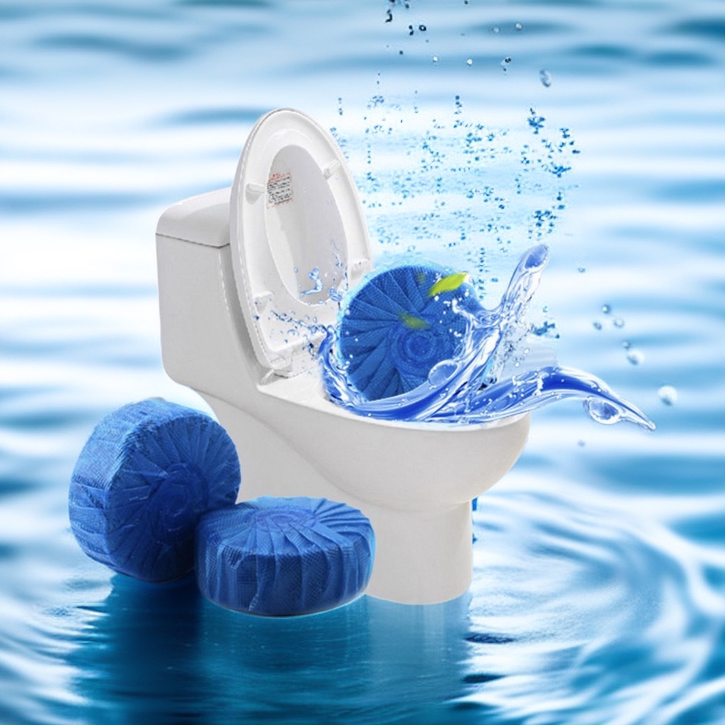 ก้อนฟ้า แพ็ค 1 ก้อน ก้อนฟ้าใส่ชักโครก ก้อนดับกลิ่นชักโครก ก้อนใส่ห้องน้ำ วัสดุธรรมชาติ