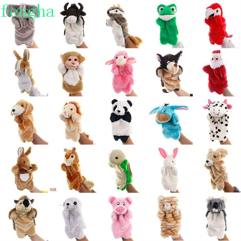 Fengha ตุ๊กตาหุ่นมือ รูปสัตว์ กระต่าย โคอาล่า ของเล่นเสริมการเรียนรู้เด็ก