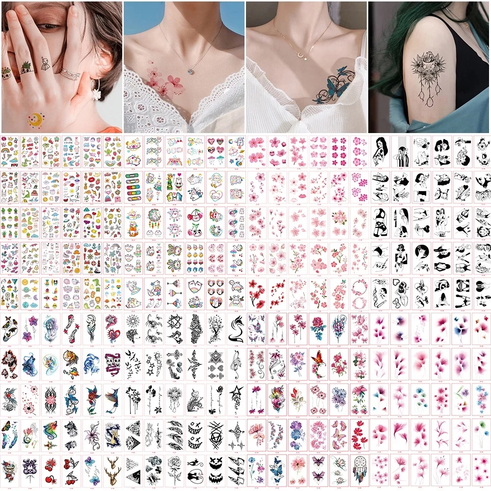 [YU ] สติกเกอร์รอยสักชั่วคราว กันน้ํา ติดทนนาน สไตล์มินิมอล