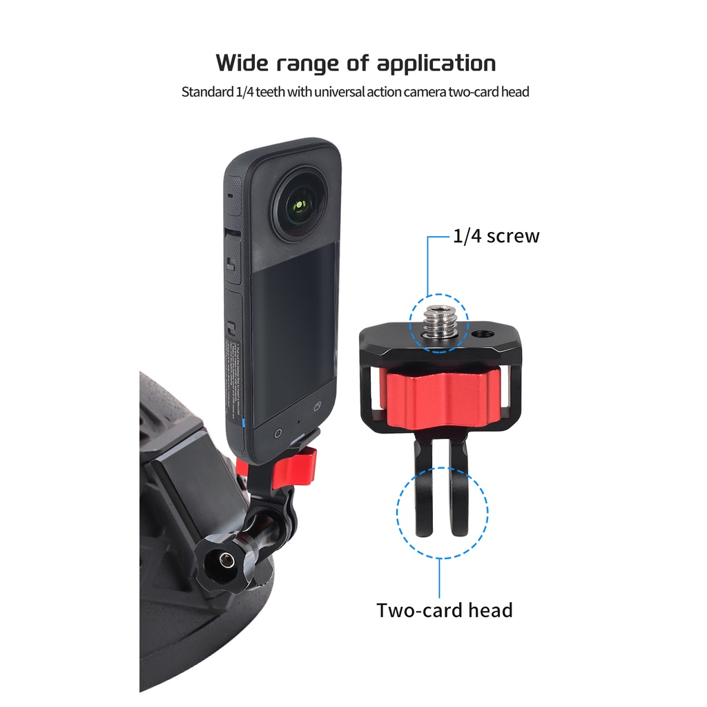 FEICHAO สําหรับ GoPro 13 สําหรับ DJI OSMO 360 สําหรับ Insta360 X5 Camea Quick Release อัพเกรด 1/4 Arri สกรูลูกบิดล็อคขาตั้งกล้องอะแดปเตอร์
