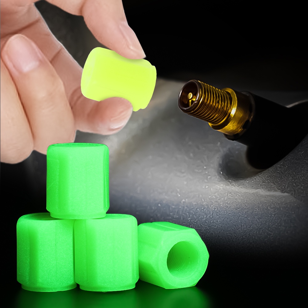 1/4 Pcs Universal Dust-proof Luminous Tire Air Cap / Car Wheel Valve Stem Caps Motorcycle Bike Tyre Decoration Accessories