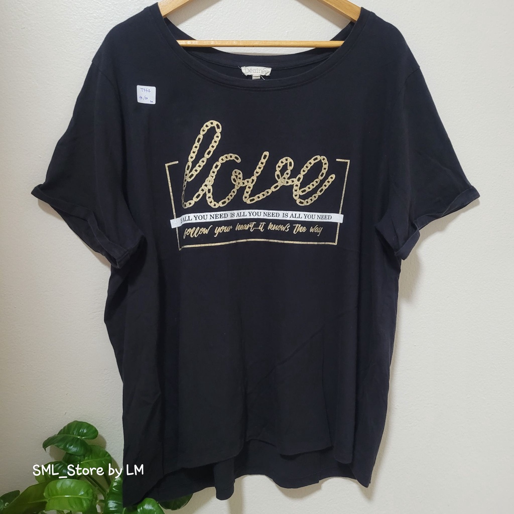 (T754)​ เสื้อยืด ผู้หญิง -​ Size 2XL - พิมพ์ลาย มือ 2