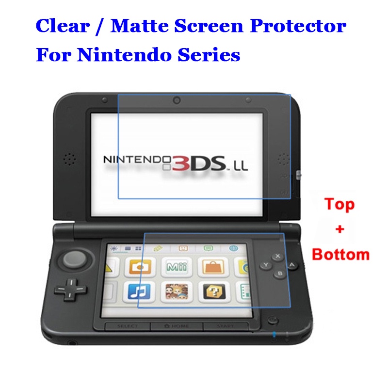 สําหรับ Nintendo New 3DS LL XL 3DSLL 3DSXL (ด้านบน + ด้านล่าง) HD ใส / ป้องกันแสงสะท้อน เคลือบด้าน ป้องกันหน้าจอ ฟิล์มสัมผัส ป้องกันผิว