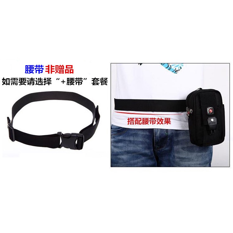 Swiss Army Knife กระเป๋าคาดเอว ผ้าแคนวาส กันน้ํา อเนกประสงค์ 20 ซม. 21.6 ซม. สําหรับใส่โทรศัพท์มือถือ - รูปที่ 4