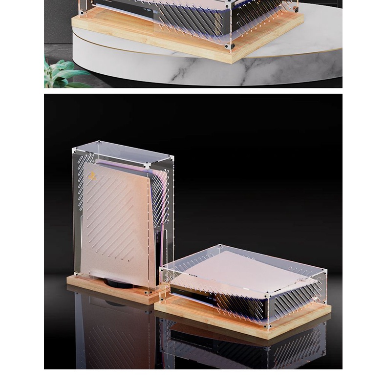 กระเป๋าเคสอะคริลิคใส กันฝุ่น สําหรับ PS5 Game Console