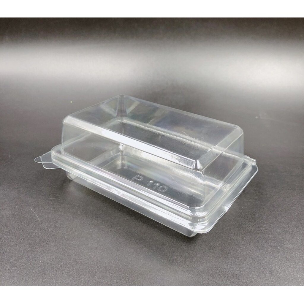 กล่อง P110 / FP-110 กล่องแซนวิช 50/100ใบ ฝาพับ กดล็อกในตัว - รูปที่ 2