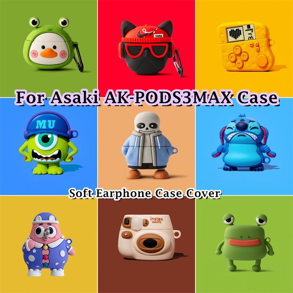 【ของแท้】เคสหูฟังซิลิโคนนิ่ม ลายการ์ตูน สําหรับ Asaki AK-PODS3MAX NO.1