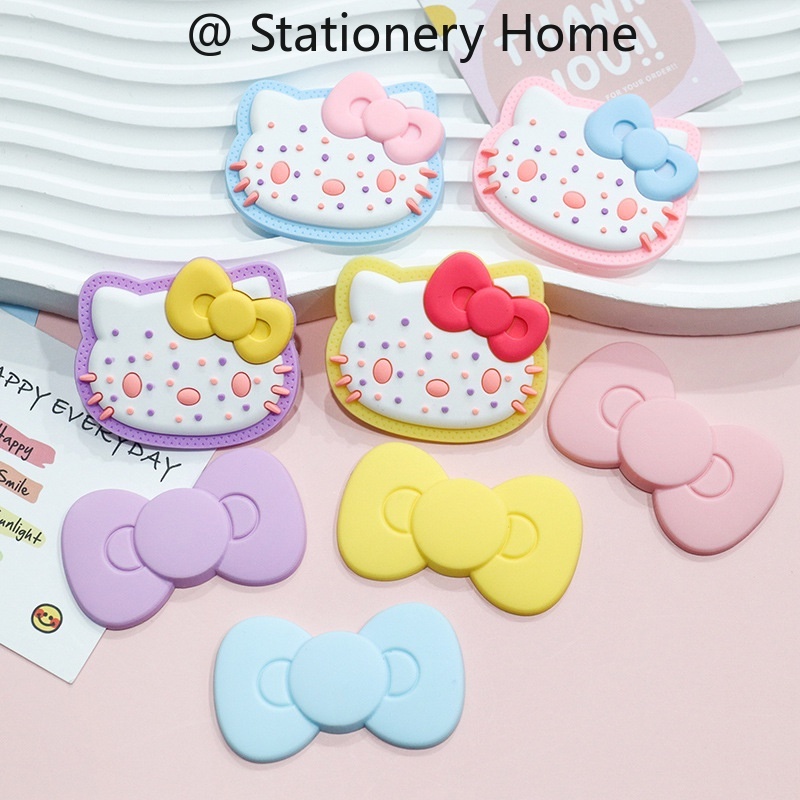 สติกเกอร์แม่เหล็ก รูปโบว์ Hello Kitty 3D สร้างสรรค์ สําหรับติดตกแต่งตู้เย็น