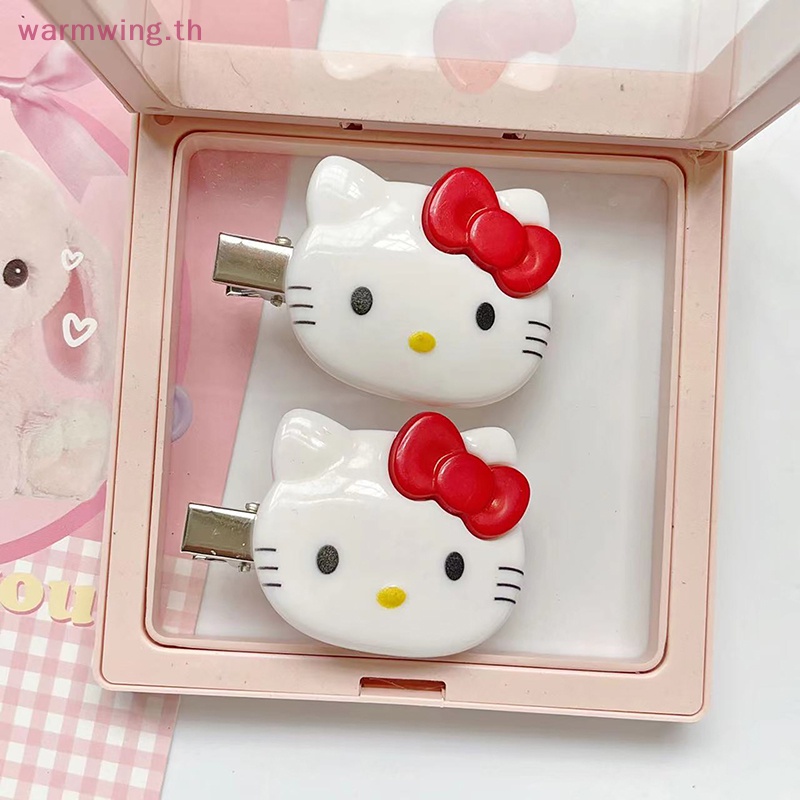 Warmwing Kawaii Sanrio กิ๊บติดผม ลายการ์ตูน Hello Kitty น่ารัก เครื่องประดับผม สําหรับเด็กผู้หญิง