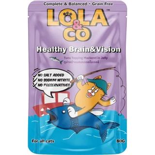 [ยกโหล 12 ซอง] Lola & Co อาหารเปียก สูตร Complete & Balance ขนาด 80 กรัม