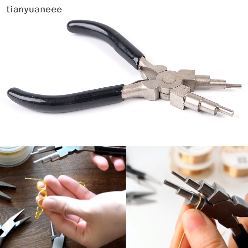 Tianyuaneee คีมปากแหลม เหล็ก ทรงกลม สําหรับทําเครื่องประดับ แฮนด์เมด DIY 1 ชิ้น