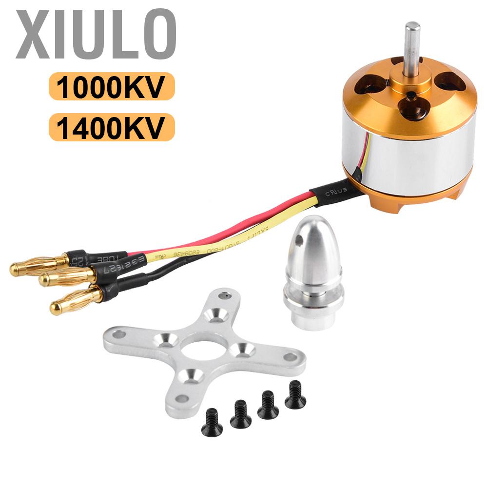 Xiulo มอเตอร์แบบไม่มีแปรง 2814 1000/1400KV 2 กก.แรงขับ 3-4S สำหรับปีก RC PLA