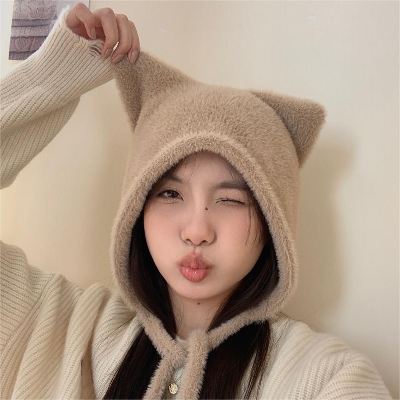 (สินค้าพร้อมส่งจากไทย) หมวกไหมพรม กันหนาว ผ้าขนสัตว์ แฟชั่นฤดูหนาว สไตล์เกาหลี