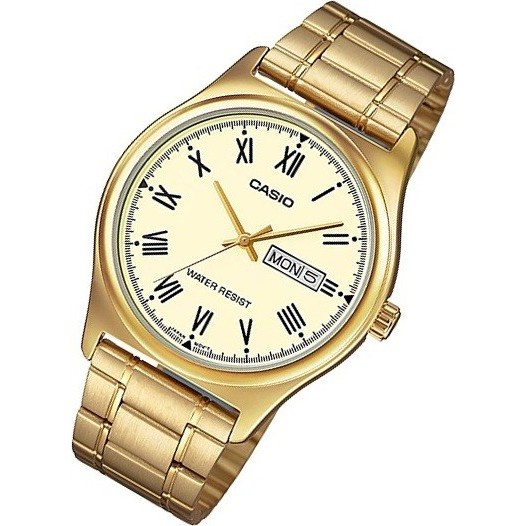 Casio MTP-V006G-9B Classic Stainless Steel Analog Gold Dial Men's Watch