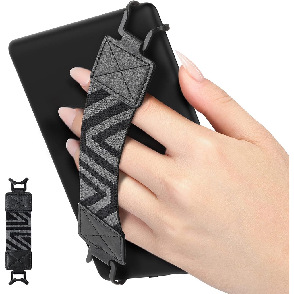 Moko Security สายคล้องมือสําหรับ 6-8 " Kindle Universal Holder Handle Grip High-Elasticity อเนกประสงค์เข็มขัดยางยืดที่ดีที่สุด Finger Grip แบบพกพาสําหรับ Lenovo/Sony Kindle E-Book