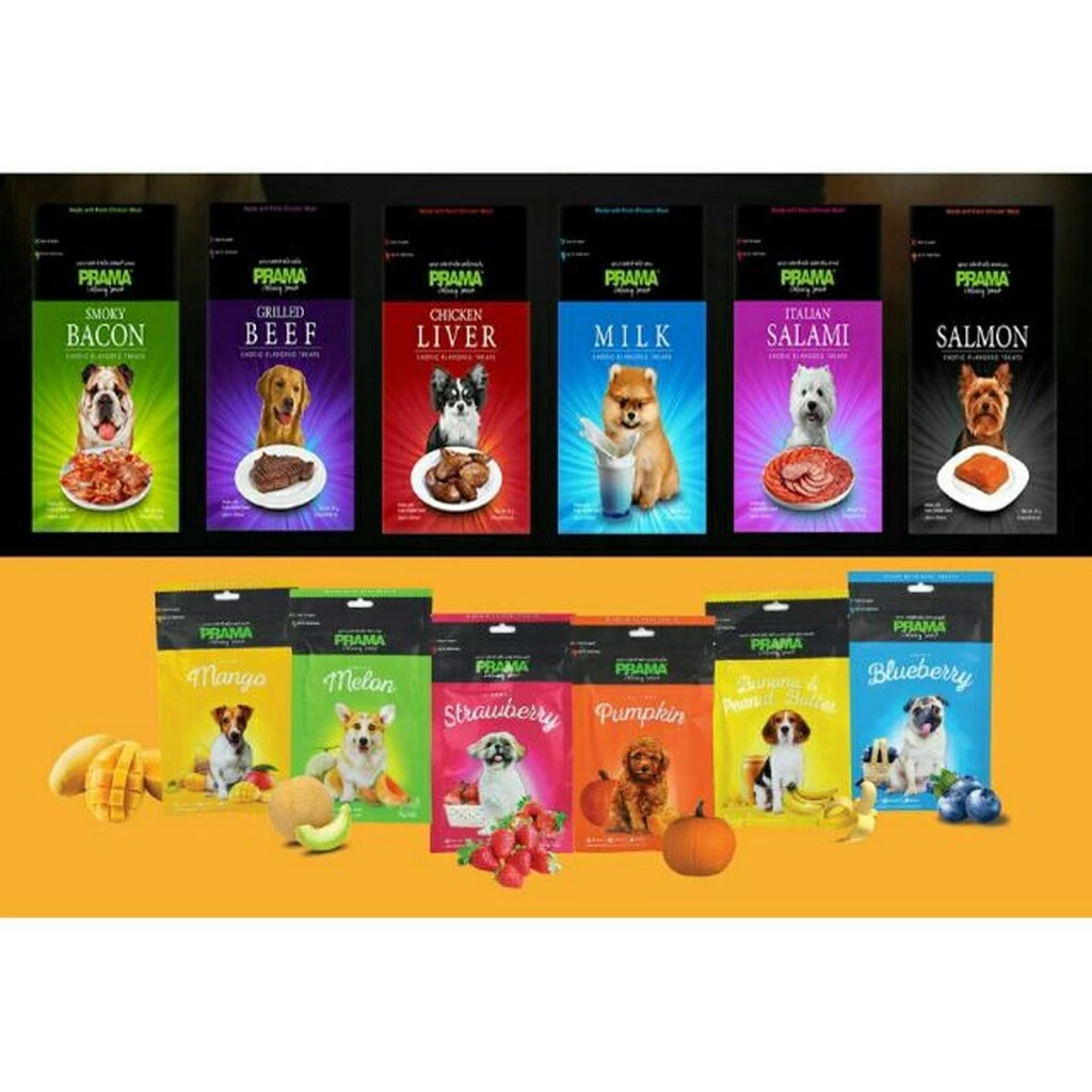 Prama Delicacy Snack ขนมสุนัข พราม่า เดลิคาซี่ สแน็ค 60-70 กรัม