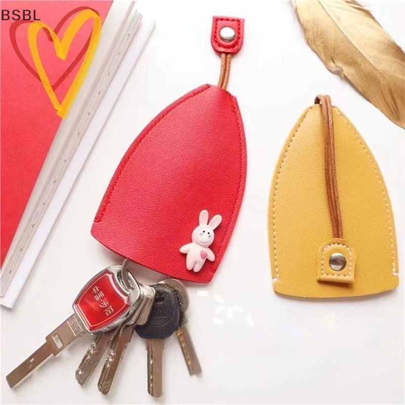 Bsbl เคสกุญแจรถยนต์ หนัง PU แบบดึงออก ลายการ์ตูนสัตว์น่ารัก ความจุขนาดใหญ่