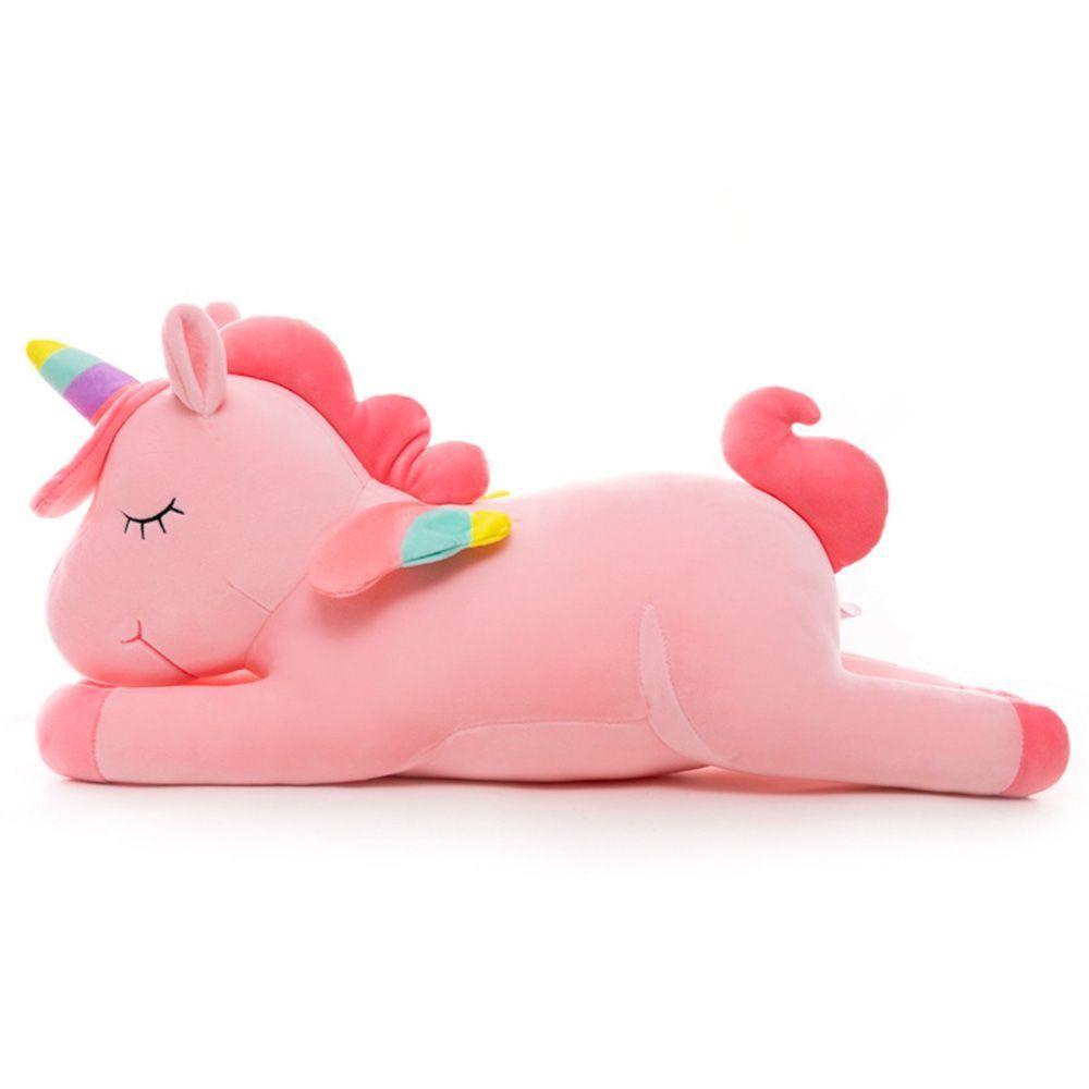 Me ตุ๊กตายูนิคอร์น, PP Cotton Plush Soft Unicorn Plush Toy, Kawaii สีขาวสีชมพูสีเขียวสีเหลืองสัตว์ของเล่นขนาดใหญ่