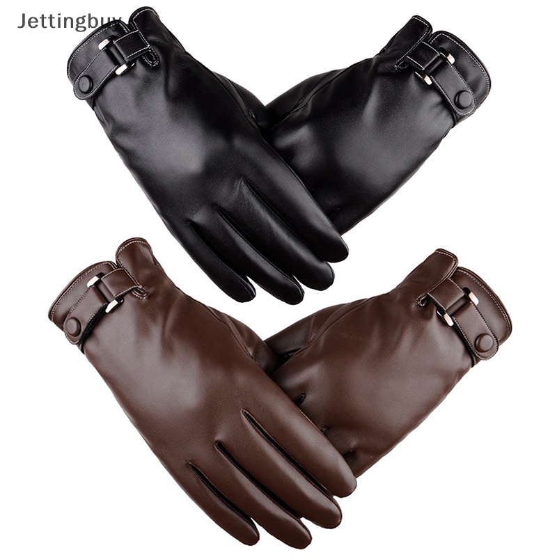 [Jettingbuy] ถุงมือหนัง แบบเต็มนิ้ว หน้าจอสัมผัส ให้ความอบอุ่น เหมาะกับฤดูหนาว สําหรับขี่รถจักรยานยนต์ พร้อมส่ง