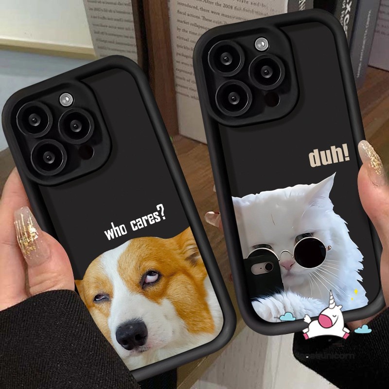 เคสโทรศัพท์มือถือ ลายการ์ตูนสุนัข แมว คิตตี้น่ารัก สําหรับ Oppo A7 A18 A38 A78 A57 A9 A12 A17 A16 A5s A76 A74 A77 A58 A54s A31 A53 A77s A52 A98 A55 A16s A3s A17k A96 A1K Reno 5F 8T 4 เคส