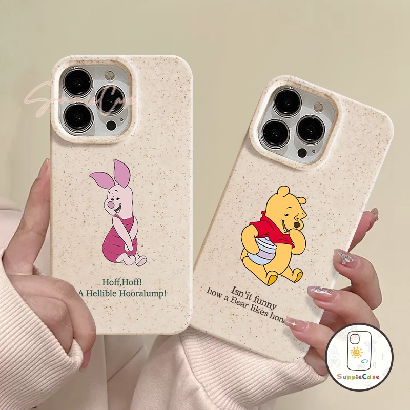 คู่รักการ์ตูนหมีพูห์หมีพูห์น่ารักย่อยสลายได้กรณีโทรศัพท์ iPhone 6 6s 8 7 Plus 11 15 14 13 12 Pro Max X XR XS Max SE 2020 - รูปที่ 3
