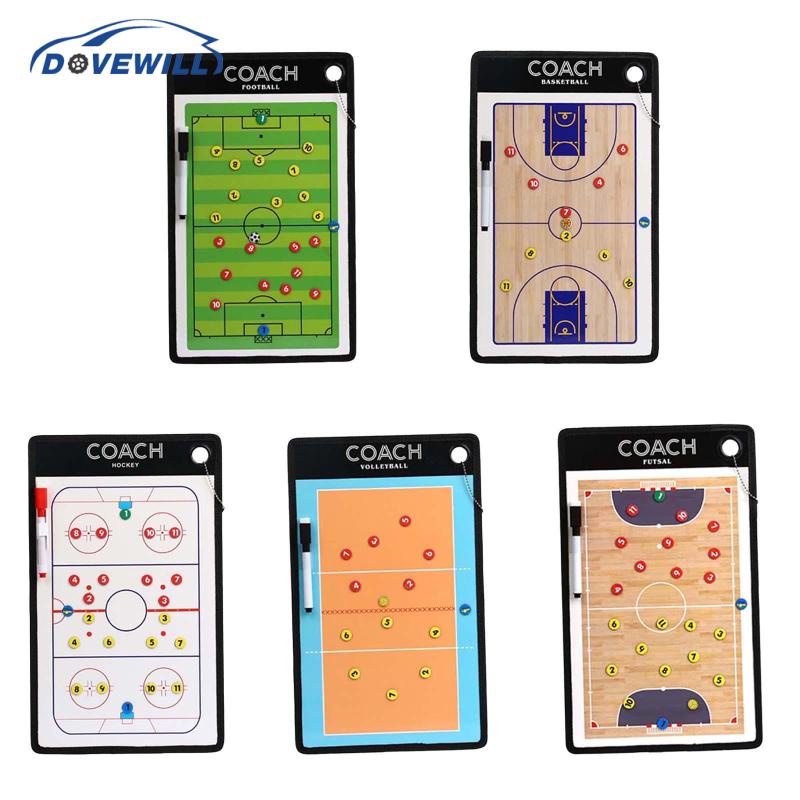 [Dovewill] เกมกระดานโค้ชสองด้าน แบบพกพา สําหรับฝึกเล่นวอลเลย์บอล บาสเก็ตบอล
