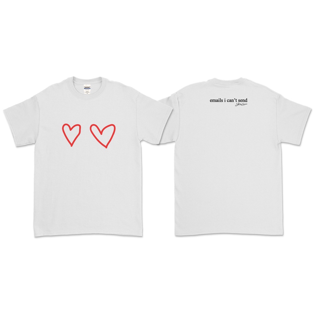 ดูดีนี่ คอลูกเรือเสื้อยืดคอกลมSabrina CARPENTER - EMAIL I CAN'T SEND เสื้อยืด (หน้าหลัง) ไม่ใช่ CROP