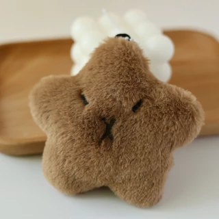 B03 พวงกุญแจคาปิบาร่า น่ารัก Capybara ตุ๊กตาจี้กระเป๋า บีบแล้วมีเสียงปิ้บๆ พร้อมส่ง