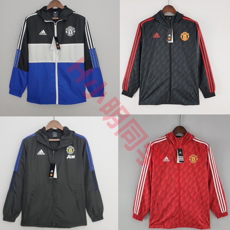เสื้อแจ็คเก็ตกันลมแมนยูสไตล์ใหม่ เบอร์ 7 C Luo เสื้อฟุตบอลฤดูใบไม้ร่วง แจ็คเก็ตฝึกซ้อม