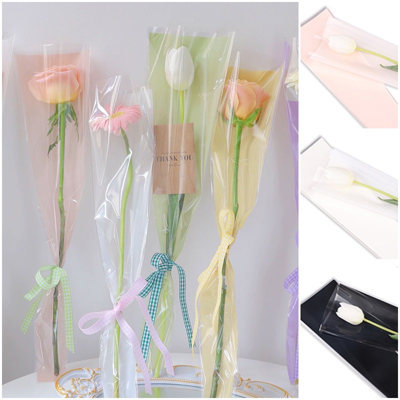 ถุงห่อช่อดอกไม้ สีแคนดี้ โรแมนติก ของขวัญวันวาเลนไทน์