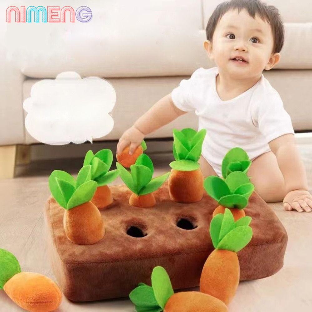 Nimeng ของเล่นตุ๊กตาแครอท ผัก สวน ดึงหัวไชเท้า เสื่อสอดไส้ ของเล่นเคี้ยว สําหรับสัตว์เลี้ยง สุนัข