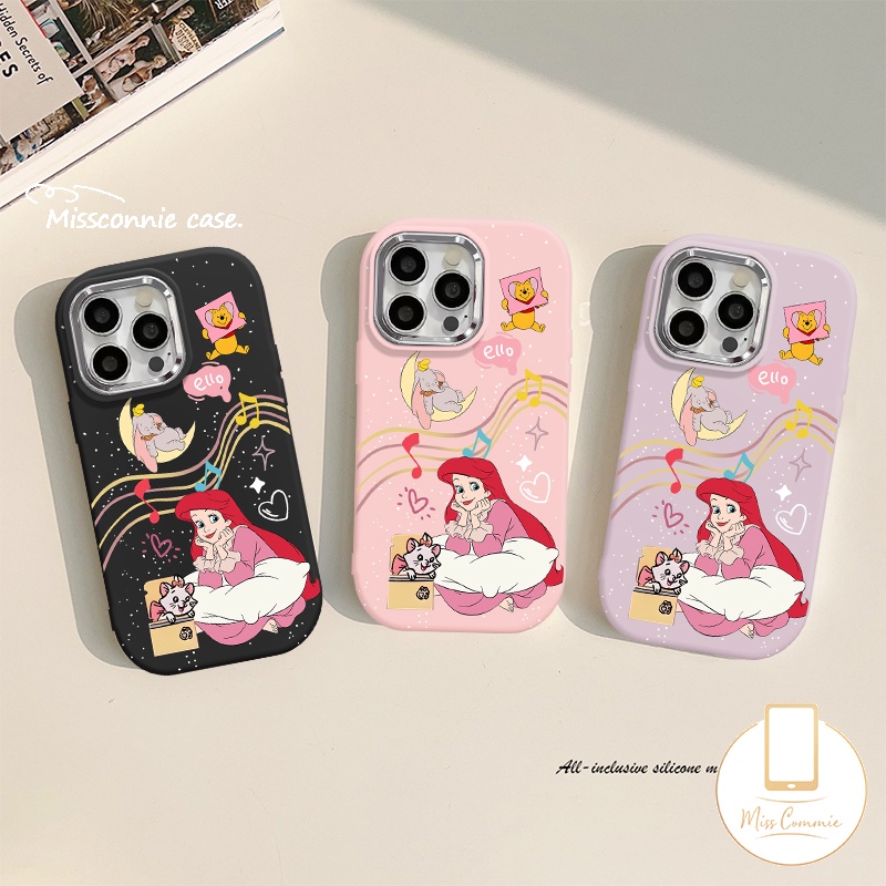 สําหรับoppo A60 A38 A17 A57 A18 A35 A78 A58 A76 A9 A3s A54 A15s A52 A17K A5s A15 A11 A53 A5 A98 A74 A12 A77 A16 A7 Reno 4F 5F 5 น ่ ารักเจ ้ าหญิงนางเงือกอลิซเลนส ์ โลหะคู ่ เคส