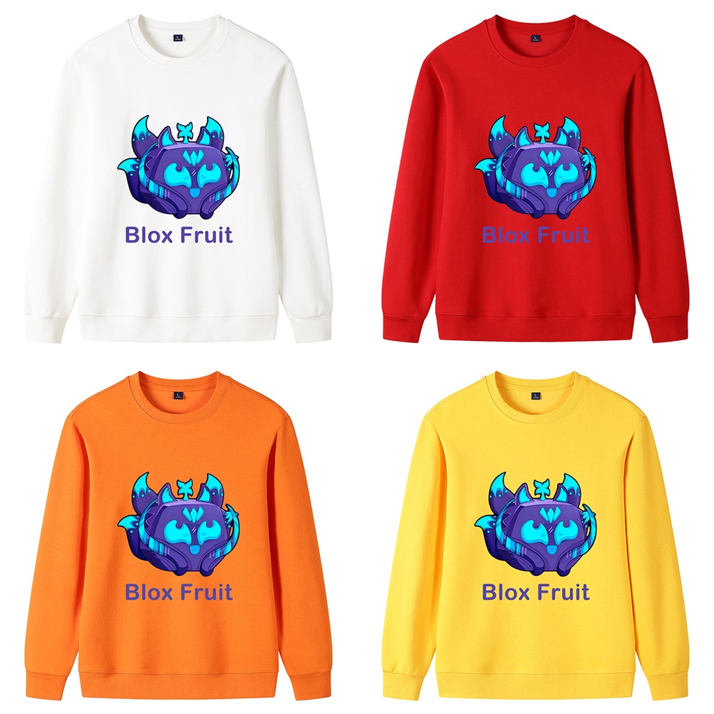 Mingyuan Kitsune Fruit Blox เสื้อแจ็กเก็ตกันหนาว แขนยาว มีฮู้ด ลายการ์ตูน สไตล์เกาหลี แฟชั่นฤดูใบไม้