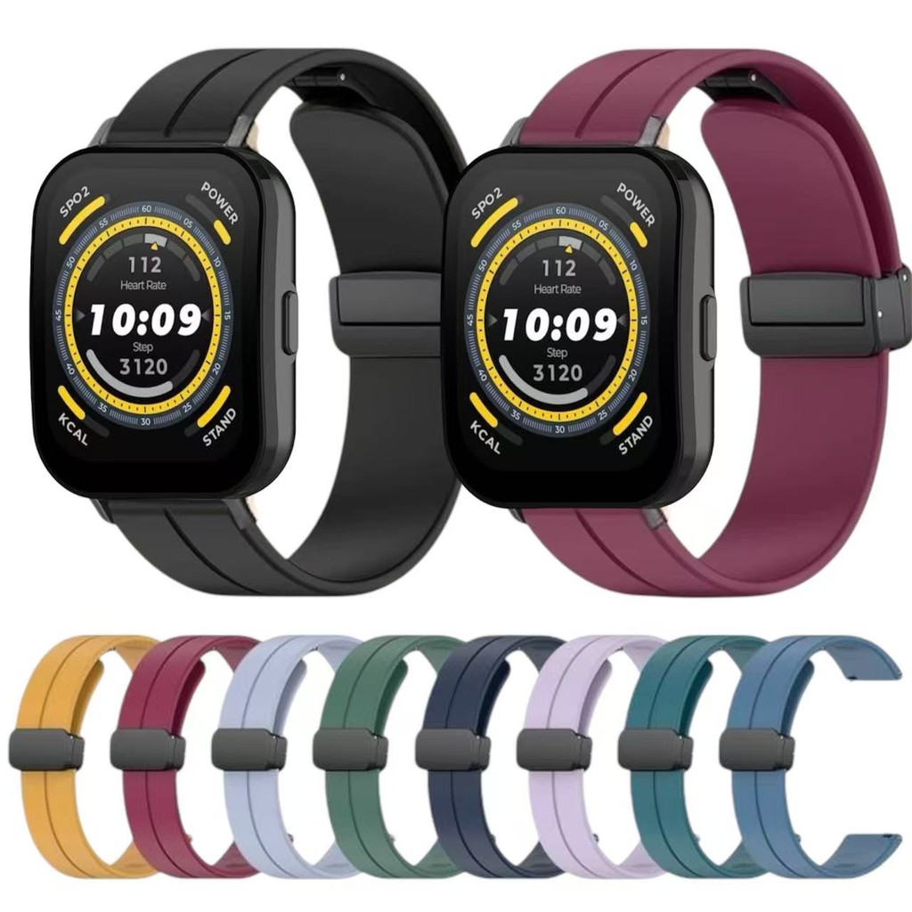สายนาฬิกาสำหรับAmazfit Bip6 bip3 bip4 bip5 GTS4mini GTS2 2eแบบพับได้GTR2GT3GTR4สาย20mm22mm