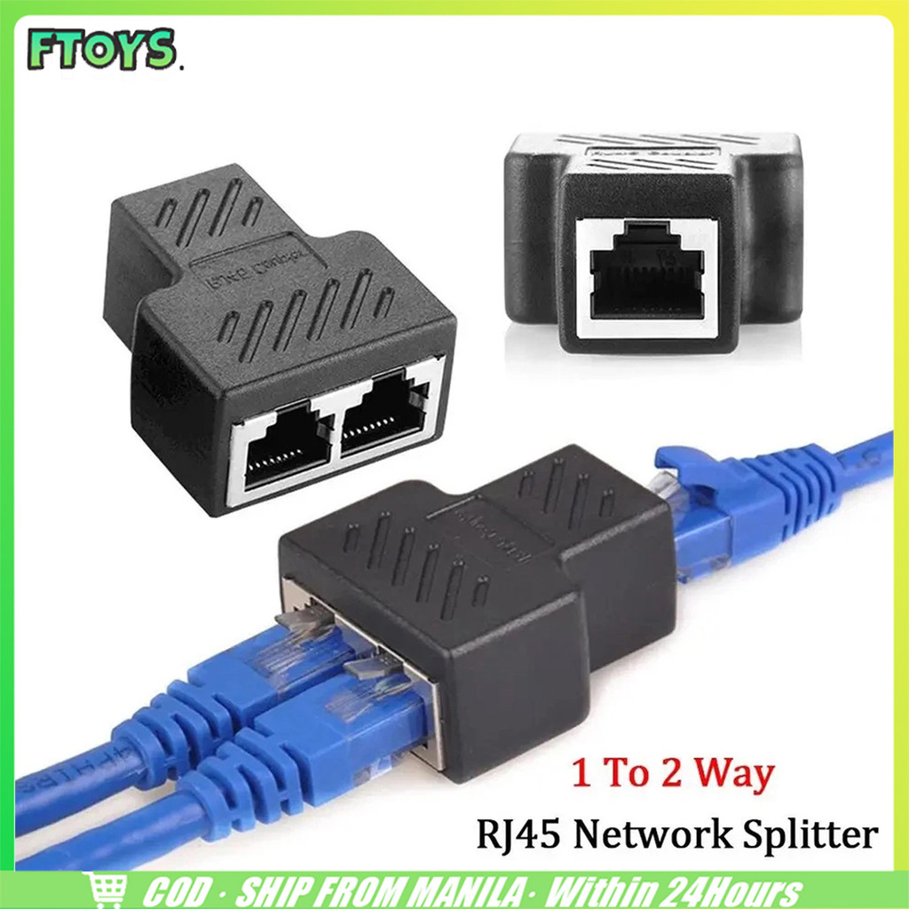 จัดส่งใน24ซม.หัวต่อแยกสายแลน ออกเป็น 2 เส้นสำหรับRJ45 Cat6 Cat5e Splitter 1 to 2 ทาง LAN Network