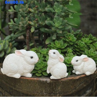 ดาร์เนลลา 3ชิ้นกระต่ายตุ๊กตา,เรซิ่นน่ารักประติมากรรมสัตว์,งา…