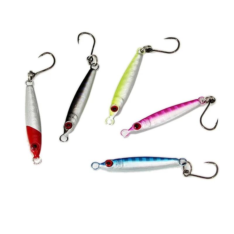 1pc ปลาตะกั่ว 3g 5g Tiny Jig Hard เหยื่อ Longcast โลหะขนาดเล็ก Lure Single Hook beach stream UL Fishing Tackle ขนาดเล็ก Jig Lure Pesca
