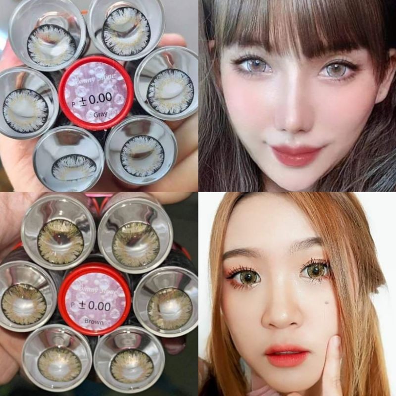 คอนแทคเลนส์ บิ๊กอาย รุ่น Tommy 3 tone สีเทา/ตาล ค่าสายตา (0.00)-(10.00)