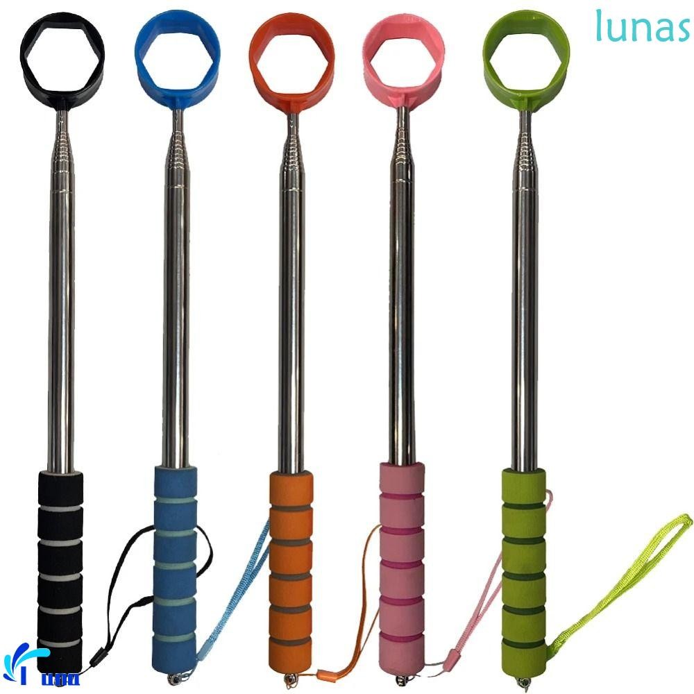 Lunasol Telescopic Golf Ball Retriever, ขยายลูกกอล์ฟสองด้าน Pick Up เครื่องมือ, ด้ามจับสบายปรับได้ลื่น Anti-drop เชือกสแตนเลส Grabber ของขวัญกอล์ฟ