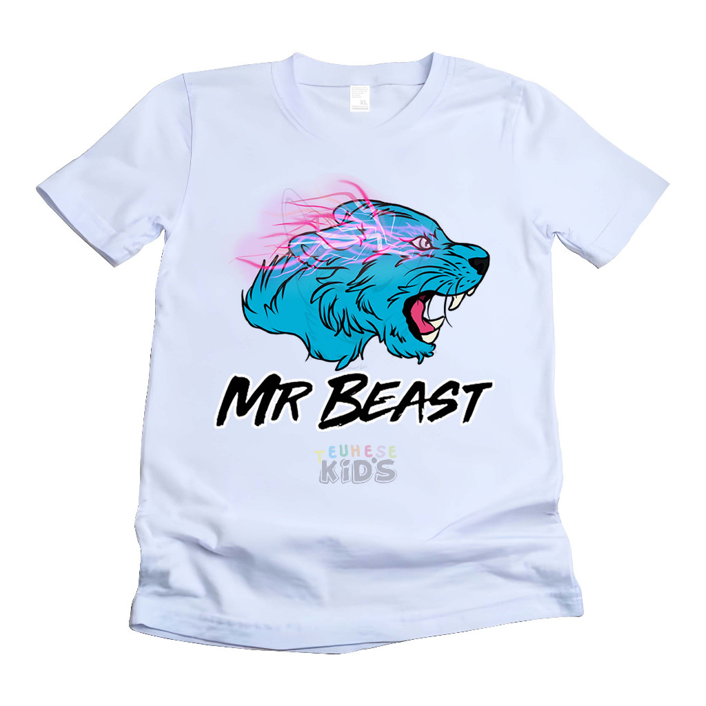 🔥👕เสื้อยืด Youtuber "MR BEAST" เสื้อยืดชั้นนํา motif วัสดุผ้าฝ้ายระดับพรีเมียม S-5XL/100-150