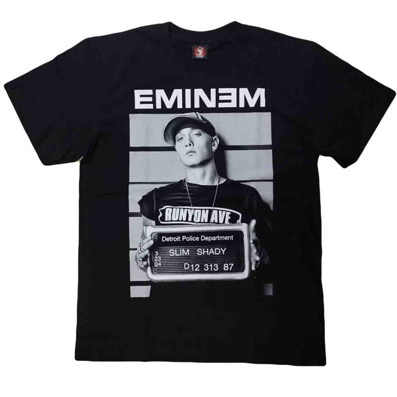 T-shirt เสื้อยืด Eminem hiphop rapper เสื้อไซส์ยุโรป（S-5XL）