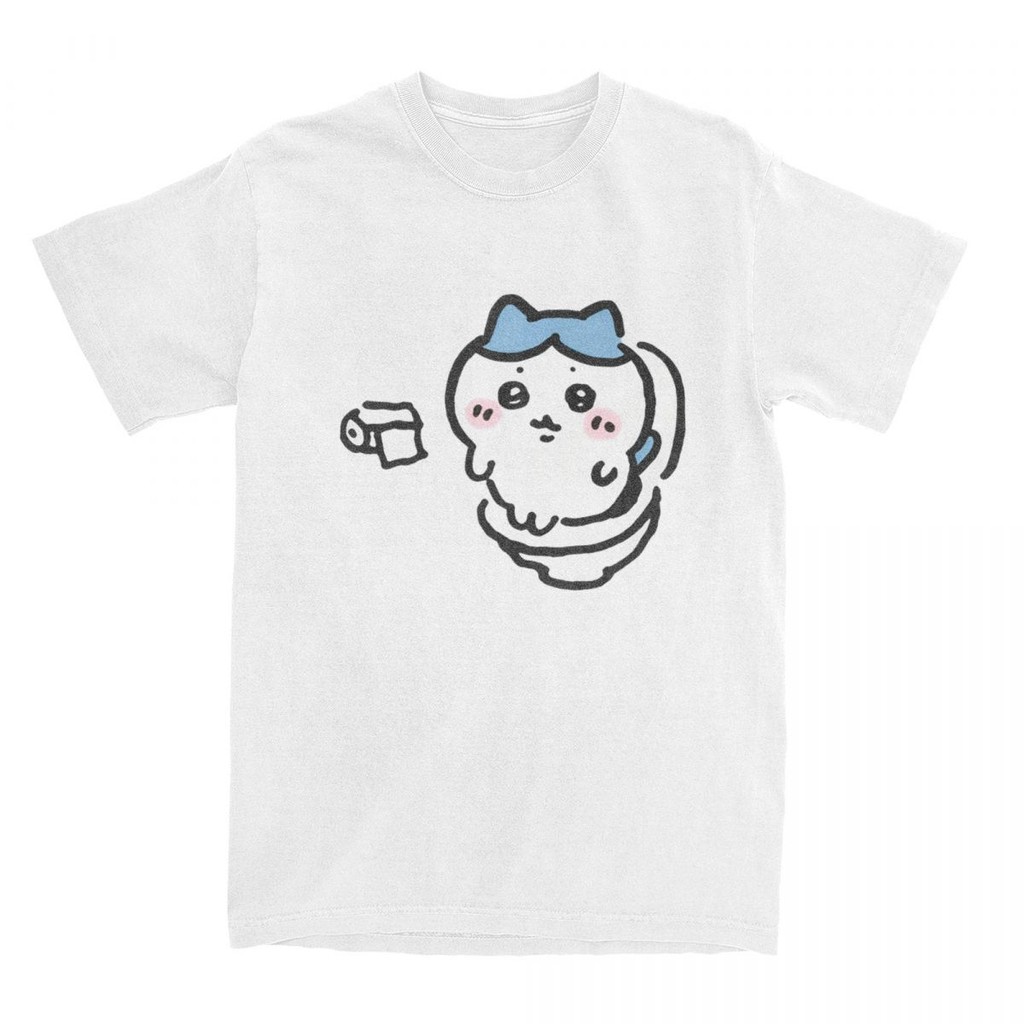 Chiikawa ห้องน้ํา T เสื้อชายความงามผ้าฝ้ายเสื้อยืดฤดูร้อนสบายยอดนิยม TEE เสื้อยืดพิมพ์ลาย
