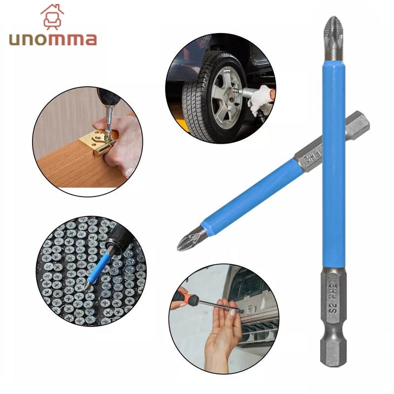 🎈ดอกสว่านไขควงแม่เหล็ก กันลื่น 25 50 65 70 90 127 150 มม. PH2 25 มม.-150 มม. 7 ชิ้น unomma - รูปที่ 6