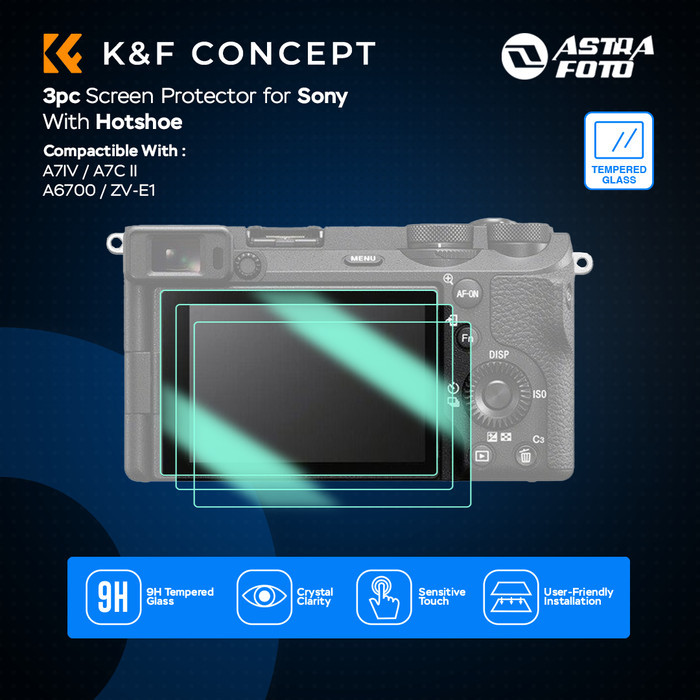 KNF Concept 3 PC Anti-Scratch สําหรับ Sony A7IV A7C II A6700 ZV-E1 กระจกนิรภัย 9H ป้องกันหน้าจอหน้าจ