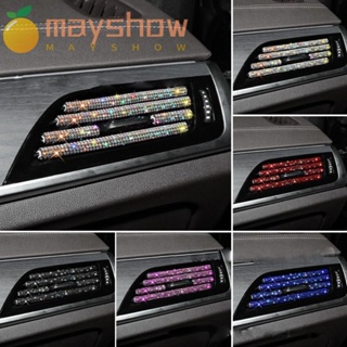 Mayshow แถบตกแต่งช่องแอร์รถยนต์ PVC รูปตัว U สําหรับตกแต่งช่องแอร์รถยนต์ 3 ชิ้น