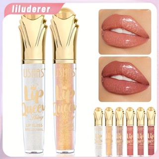 Ushas 6 สี Matte Lip Gloss ลิปกลอสเลื่อม Lasting Moisturizing Liquid เครื่องสำอางค์ HO