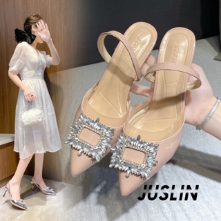 JUSLIN  รองเท้าส้นสูง รองเท้าแตะ รองเท้าส้นสูงผู้หญิง 2023 ใหม่  คุณภาพสูง ทันสมัย สวยงาม Unique B94G0HS 37Z230910