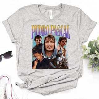 Pedro Pascal เสื้อยืดลําลอง แขนสั้น พิมพ์ลายกราฟฟิคมังงะ แฟชั่นฤดูร้อน สําหรับสตรี y2k